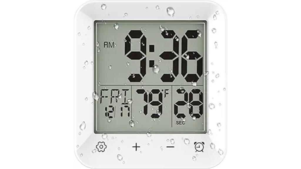 touchscreen digital shower clock