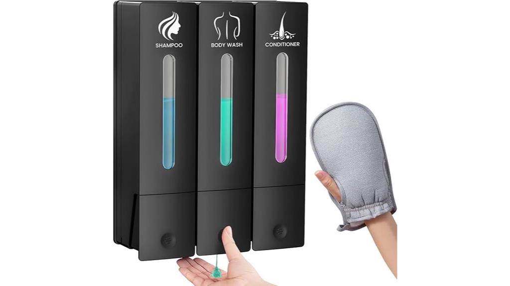 triple function shower dispenser