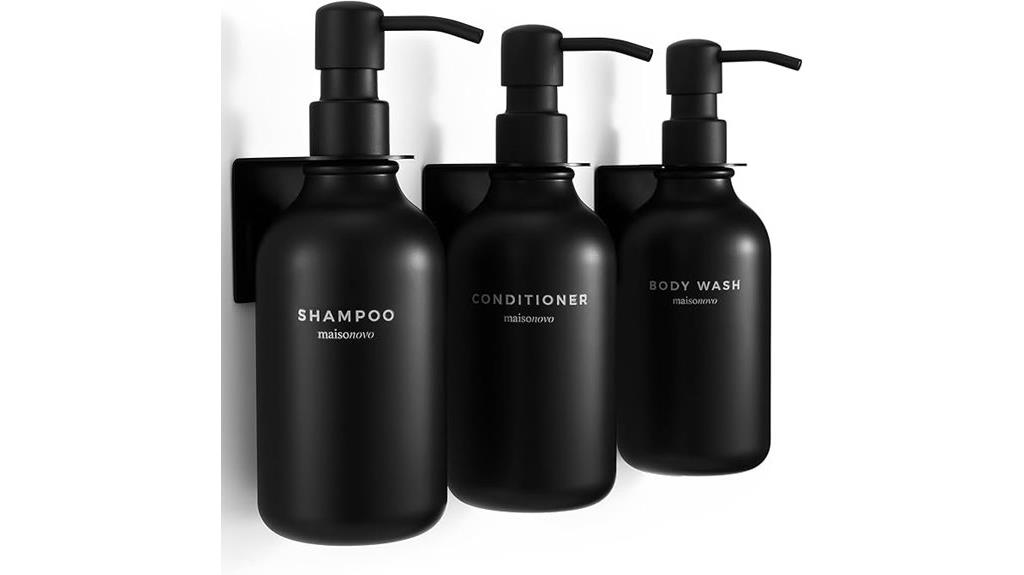 triple shampoo and conditioner dispenser
