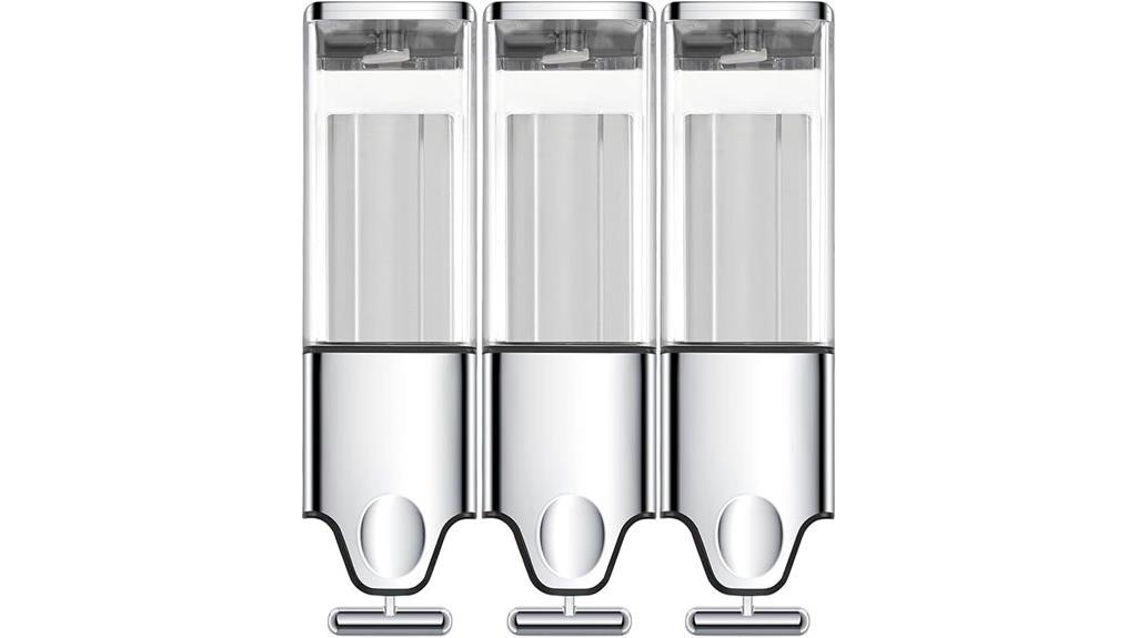triple wall mount shower dispenser