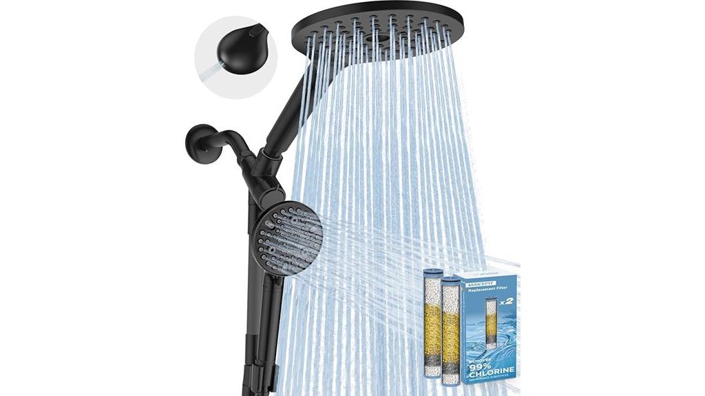 two filter rain shower