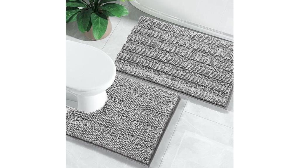 two piece bathroom rug set