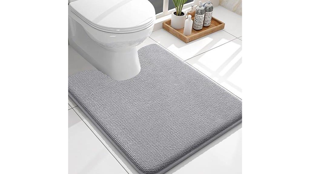 u shaped toilet rug