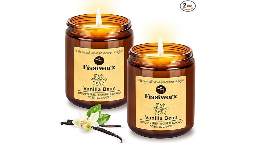 vanilla scented candle set