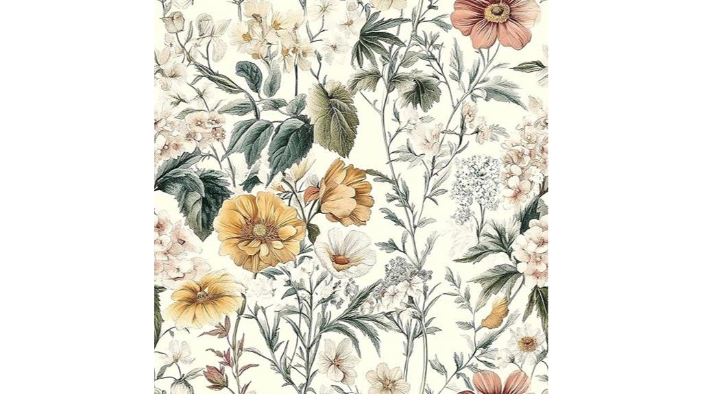 vintage floral peel and stick wallpaper