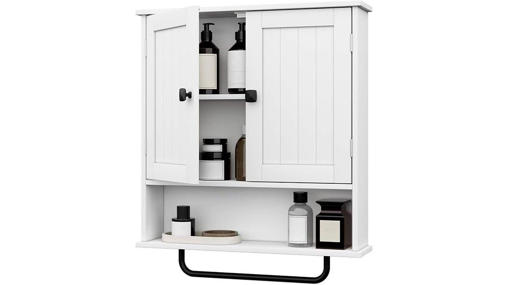 wall mounted white cabinet