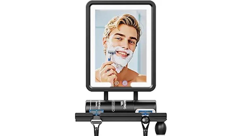 warm fogless shower mirror