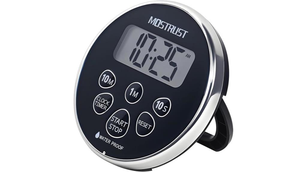 waterproof shower timer clock