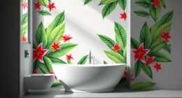 waterproof stylish bathroom wallpapers