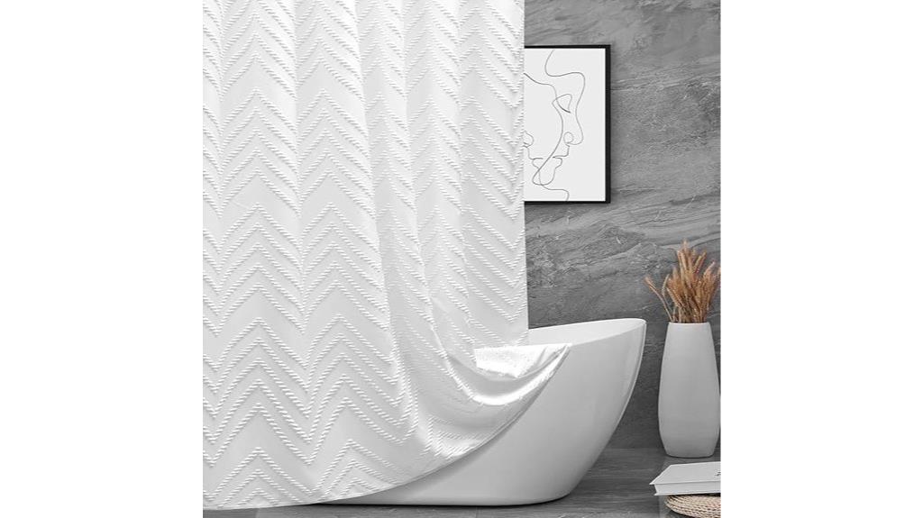 white boho shower curtain