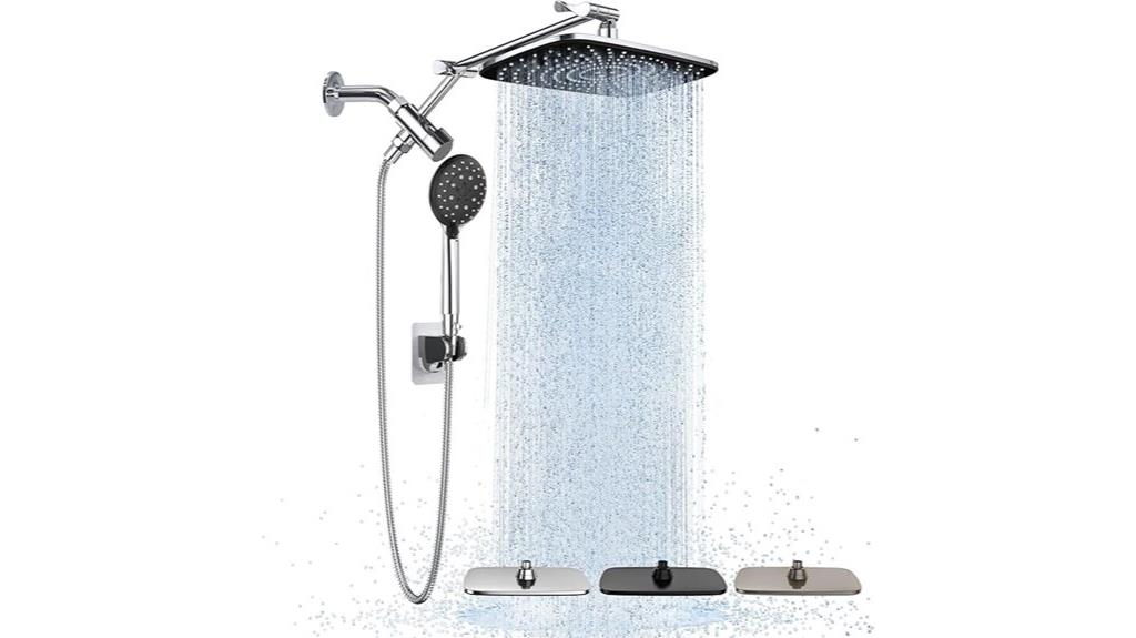 wide rain shower combo