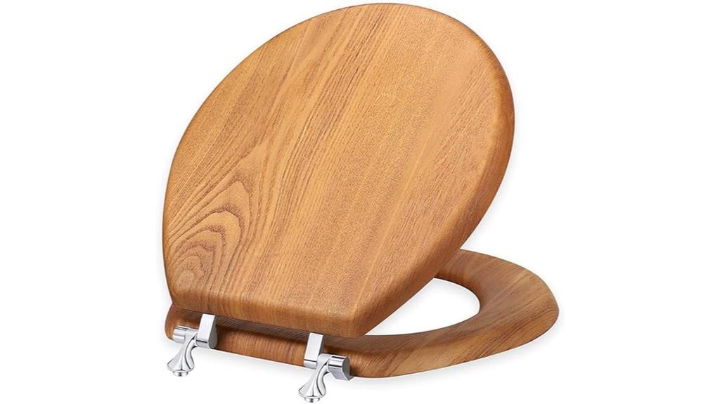 wooden round toilet seat