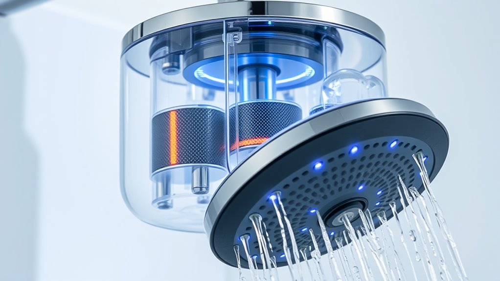 clean mineralized shower water