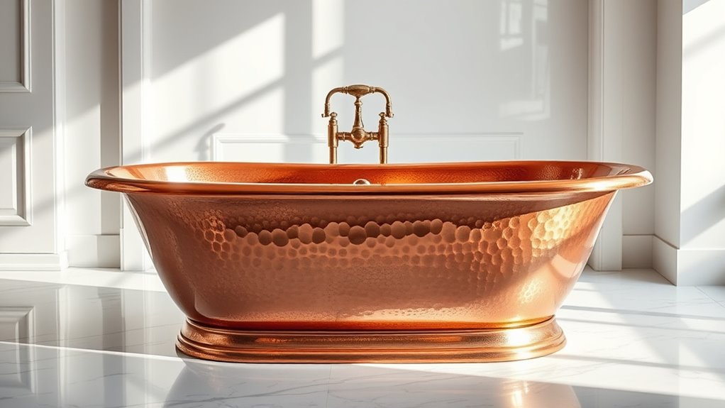 elegant vintage copper bathtubs
