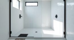 frameless modern shower design
