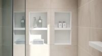 minimalist shower storage design