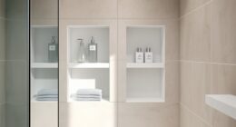 minimalist shower storage design