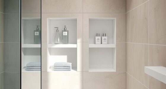 minimalist shower storage design