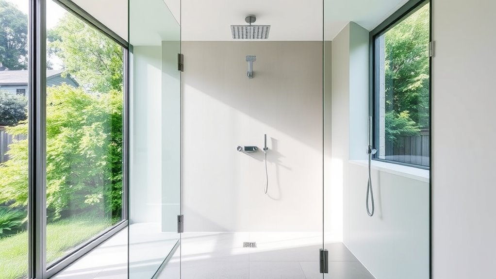 seamless modern glass enclosure