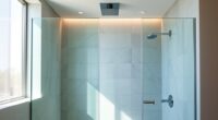 spacious doorless shower design