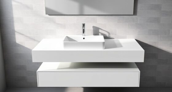 vanity size storage installation