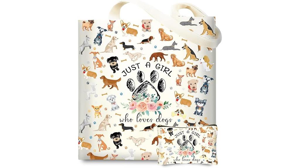 dog lover reusable shopping bag