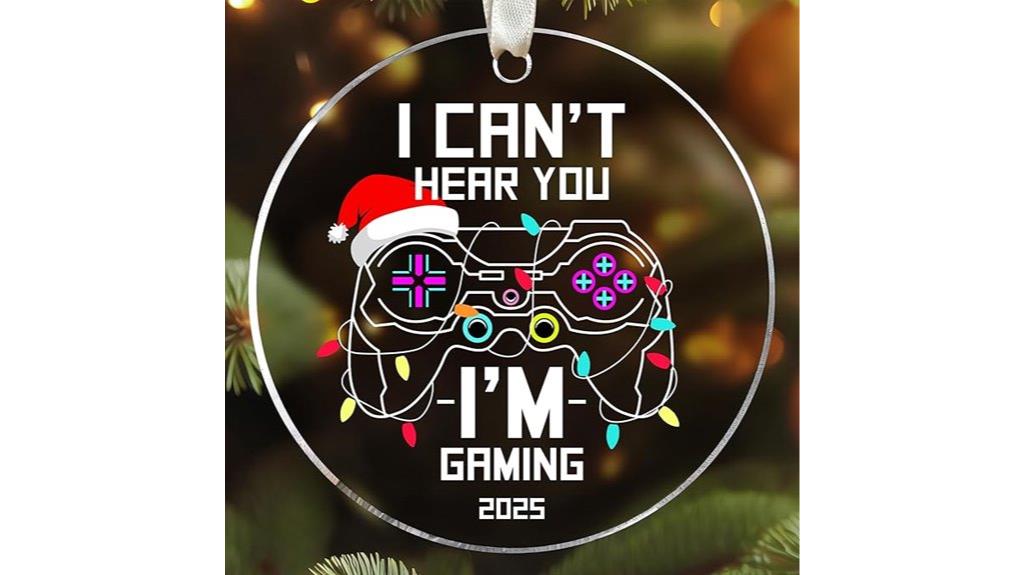 gaming themed christmas tree ornament
