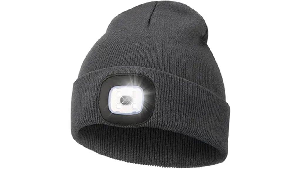 lighted unisex beanie with usb