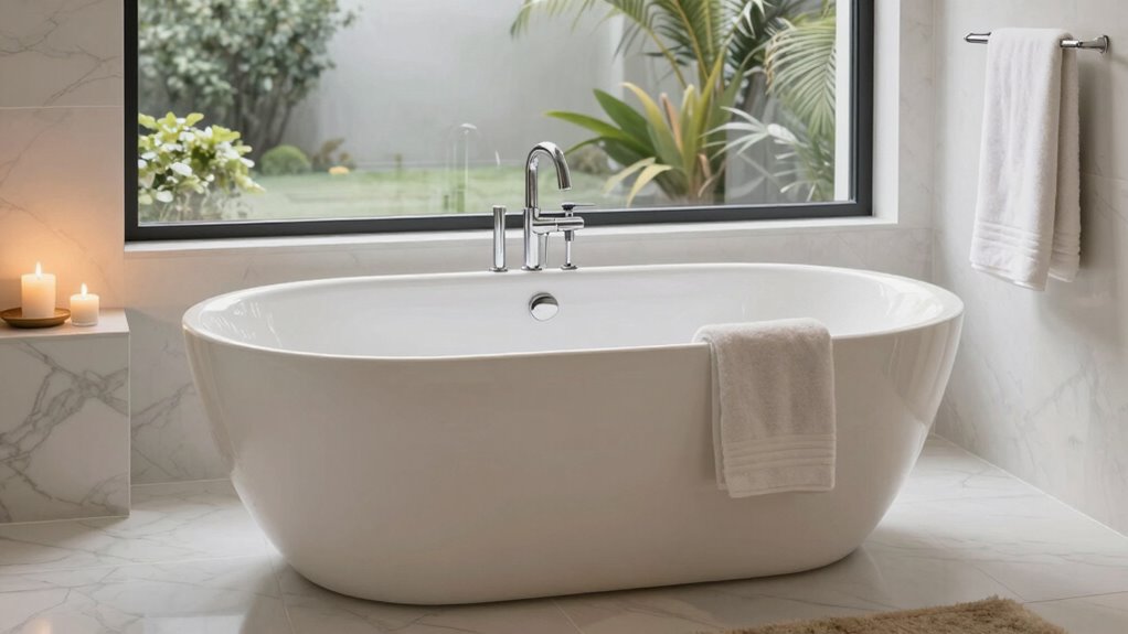 bathtub size and features
