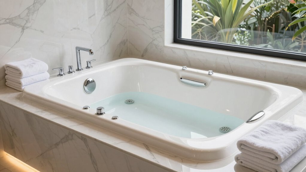 bathtub size jets features