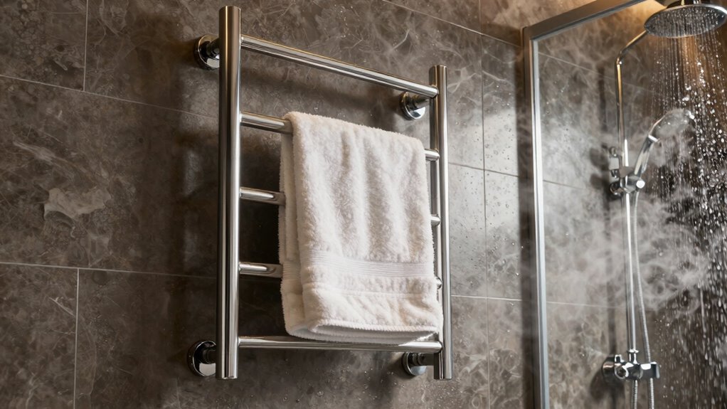convenient warm towel access