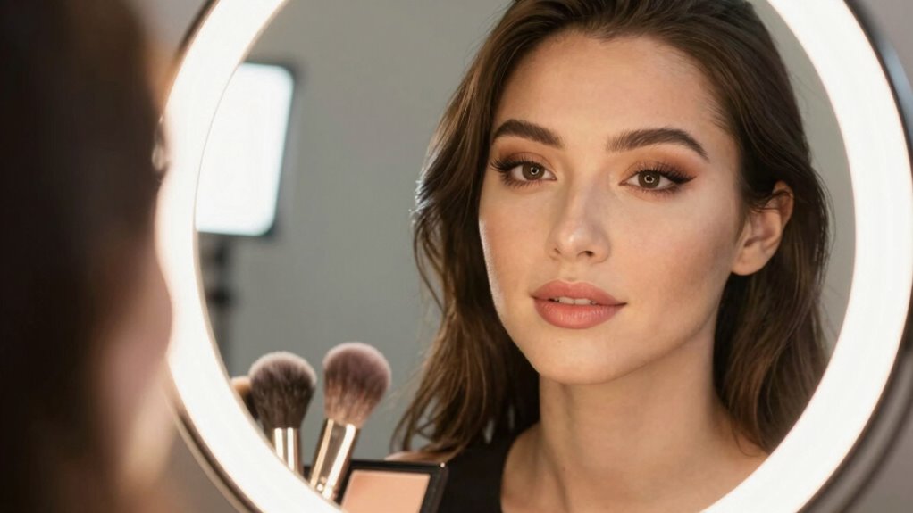 flawless makeup with frontlit mirrors