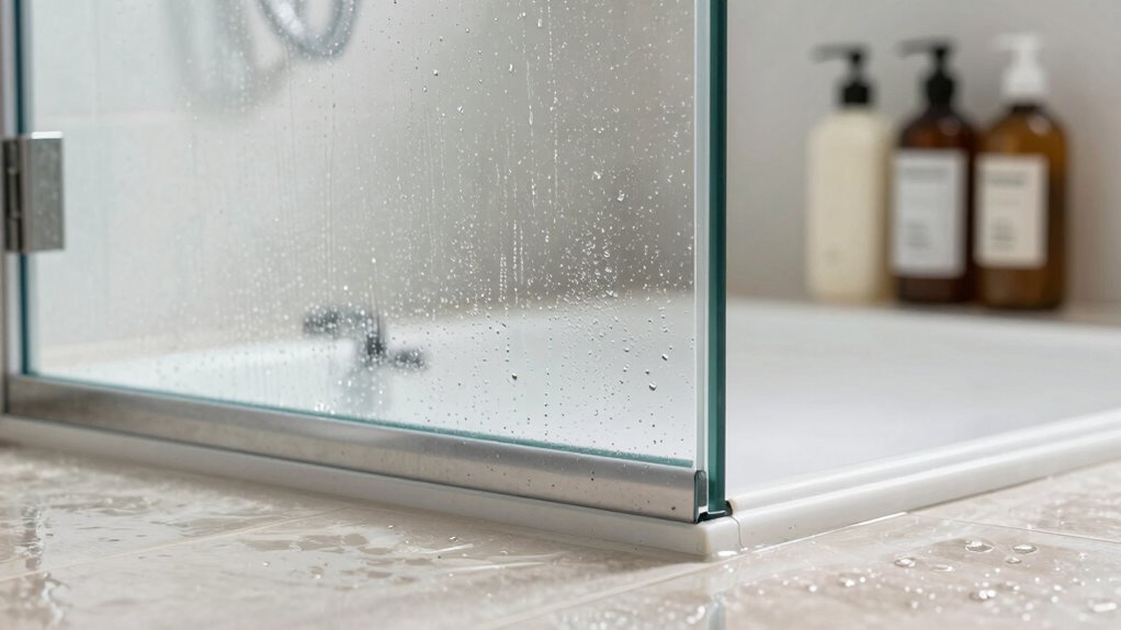 frameless shower door leaks