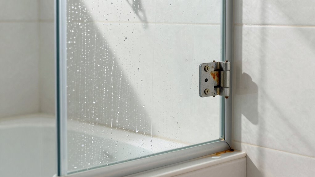 frameless shower door leaks