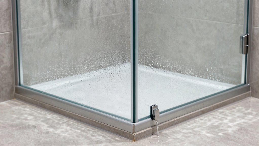 frameless shower door leaks