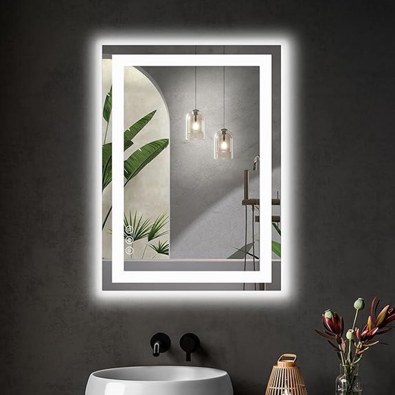 large backlit led mirror