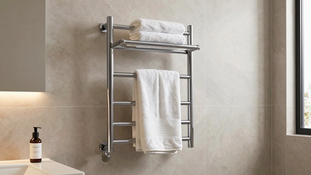 optimal heated towel rack height