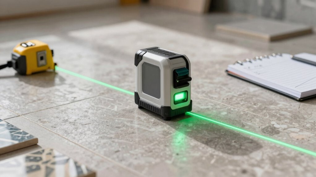 precision tiling with laser