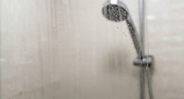 shower hard water buildup