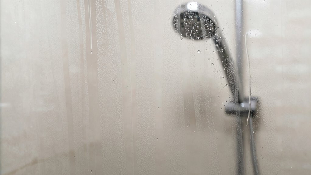 shower hard water buildup