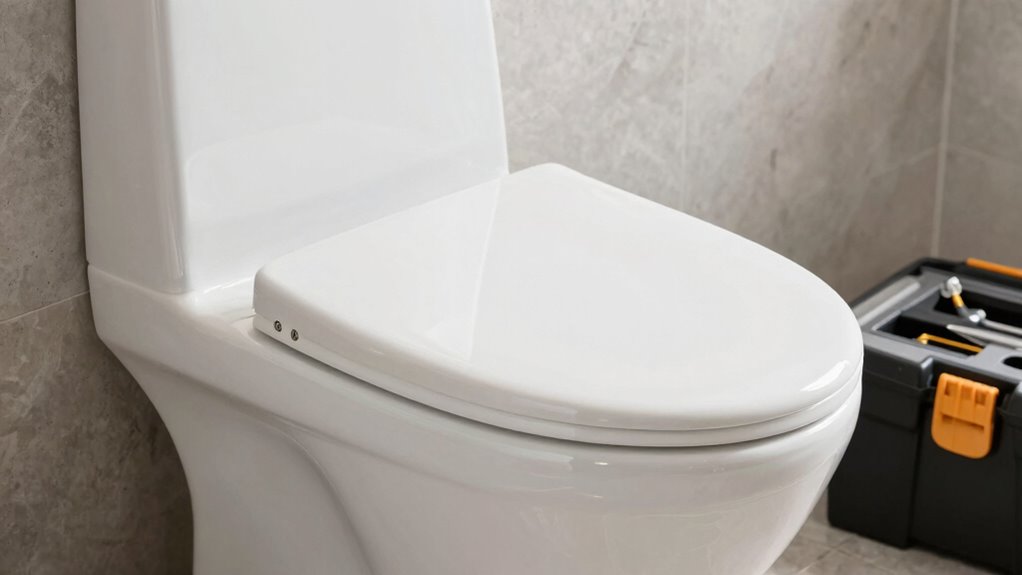 smooth skirted toilet installation