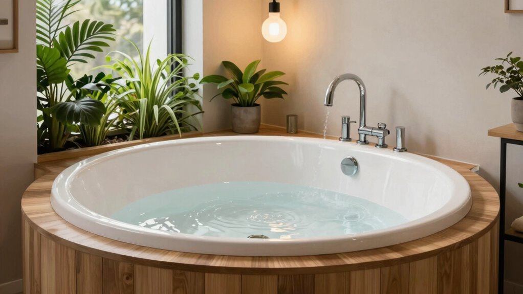 stylish space saving corner tub