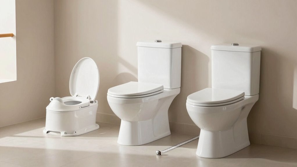 toilet heights by age