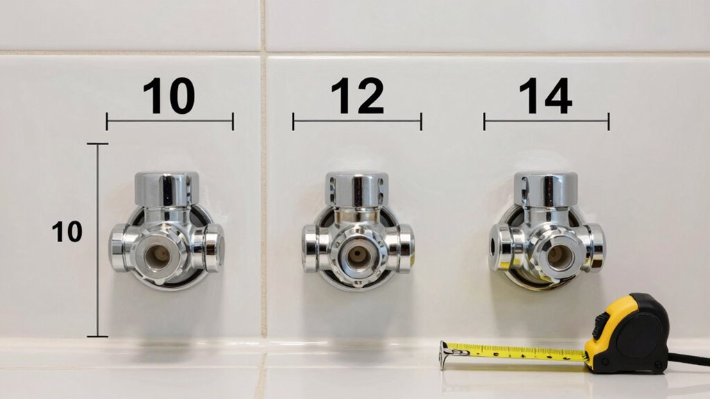 toilet rough in size differences