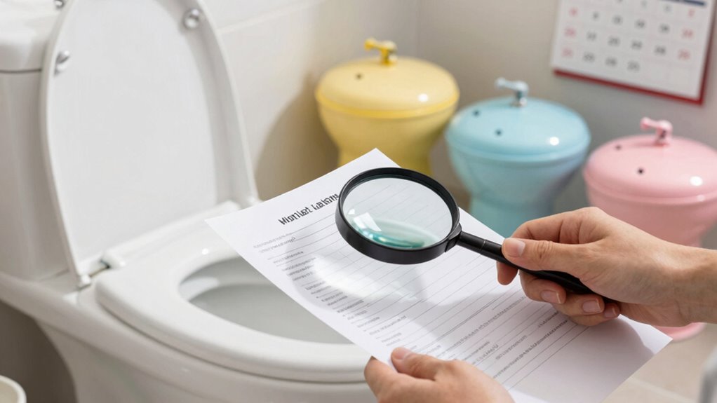 toilet warranty duration expectations