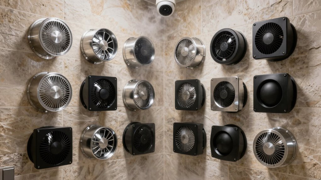 top steam shower ventilators