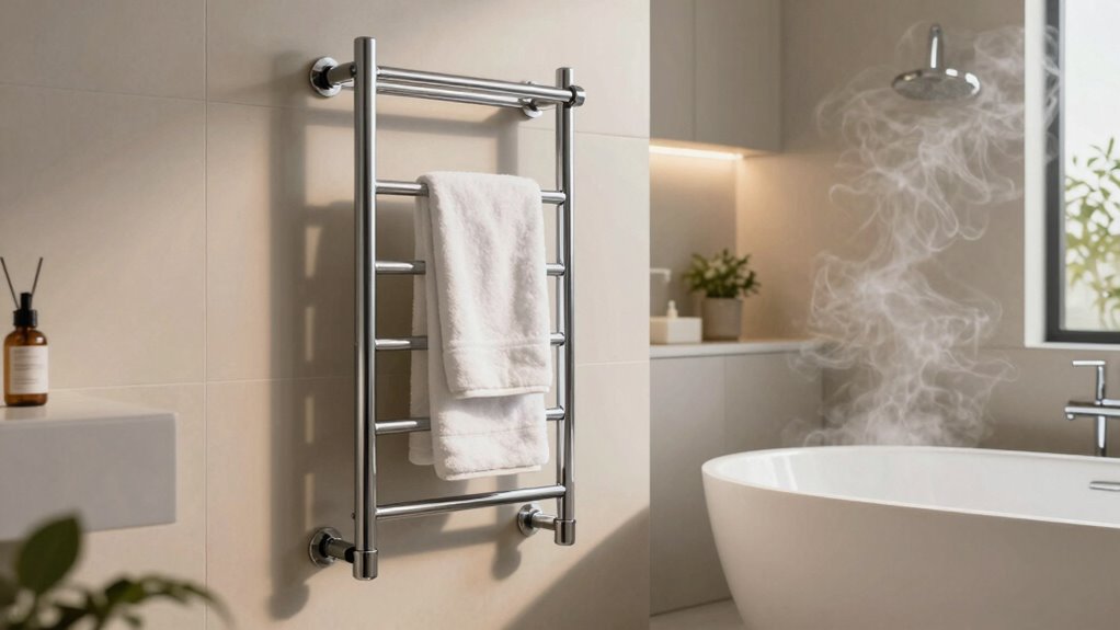 warm towels reduced moisture