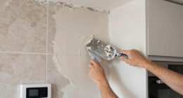 Before & After: Out With the Faux Tuscan Kitchen, In With the Elegant Plaster Work