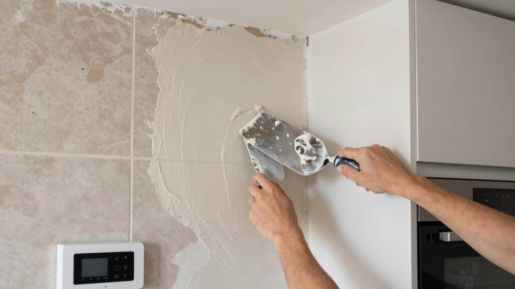 Before & After: Out With the Faux Tuscan Kitchen, In With the Elegant Plaster Work
