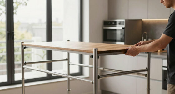 Dezeen Showroom New Releases newsletter includes scaffolding-like table